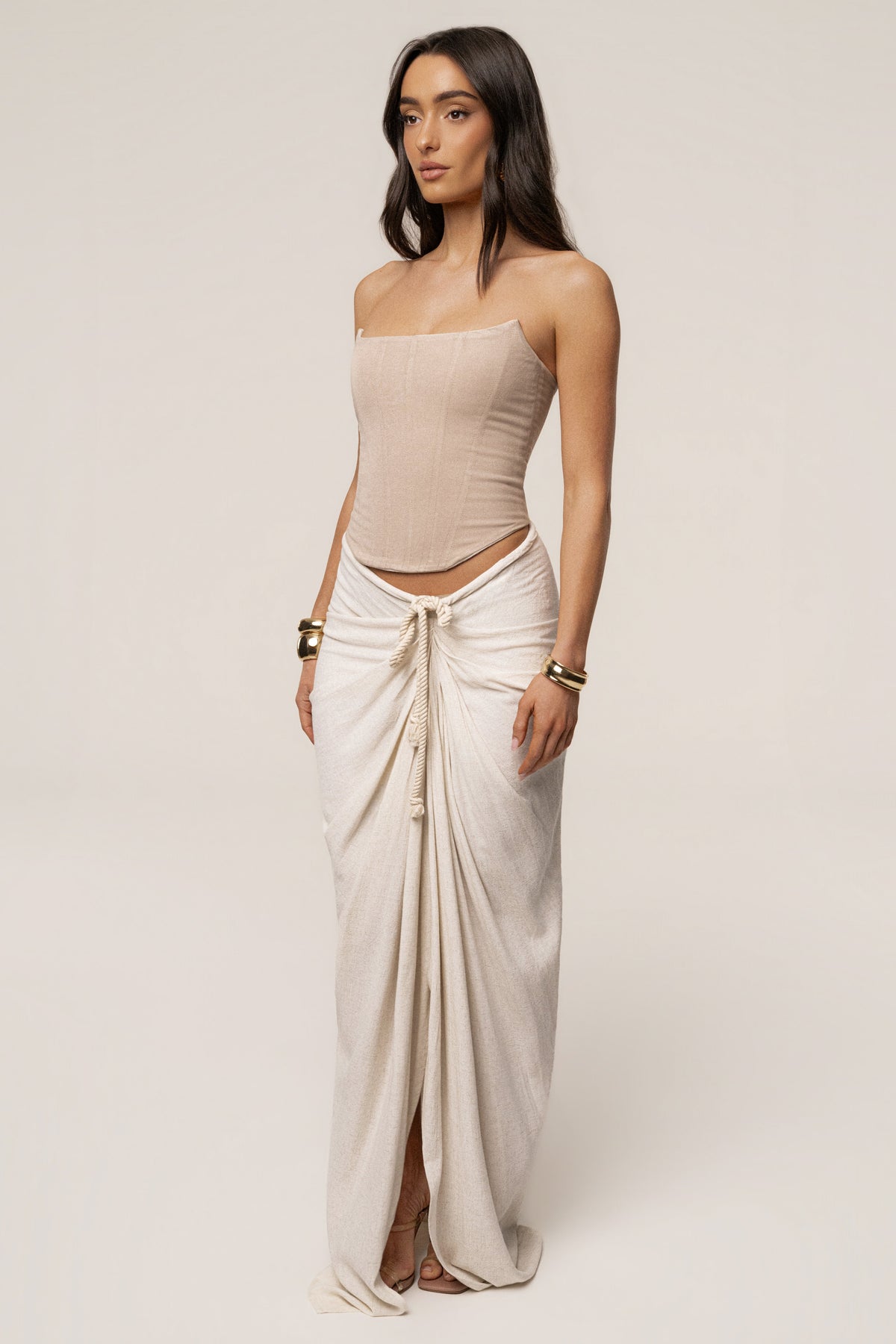 Natural Fenix Reversible Linen Corset