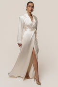 Ivory Satin Embrace Maxi Dress