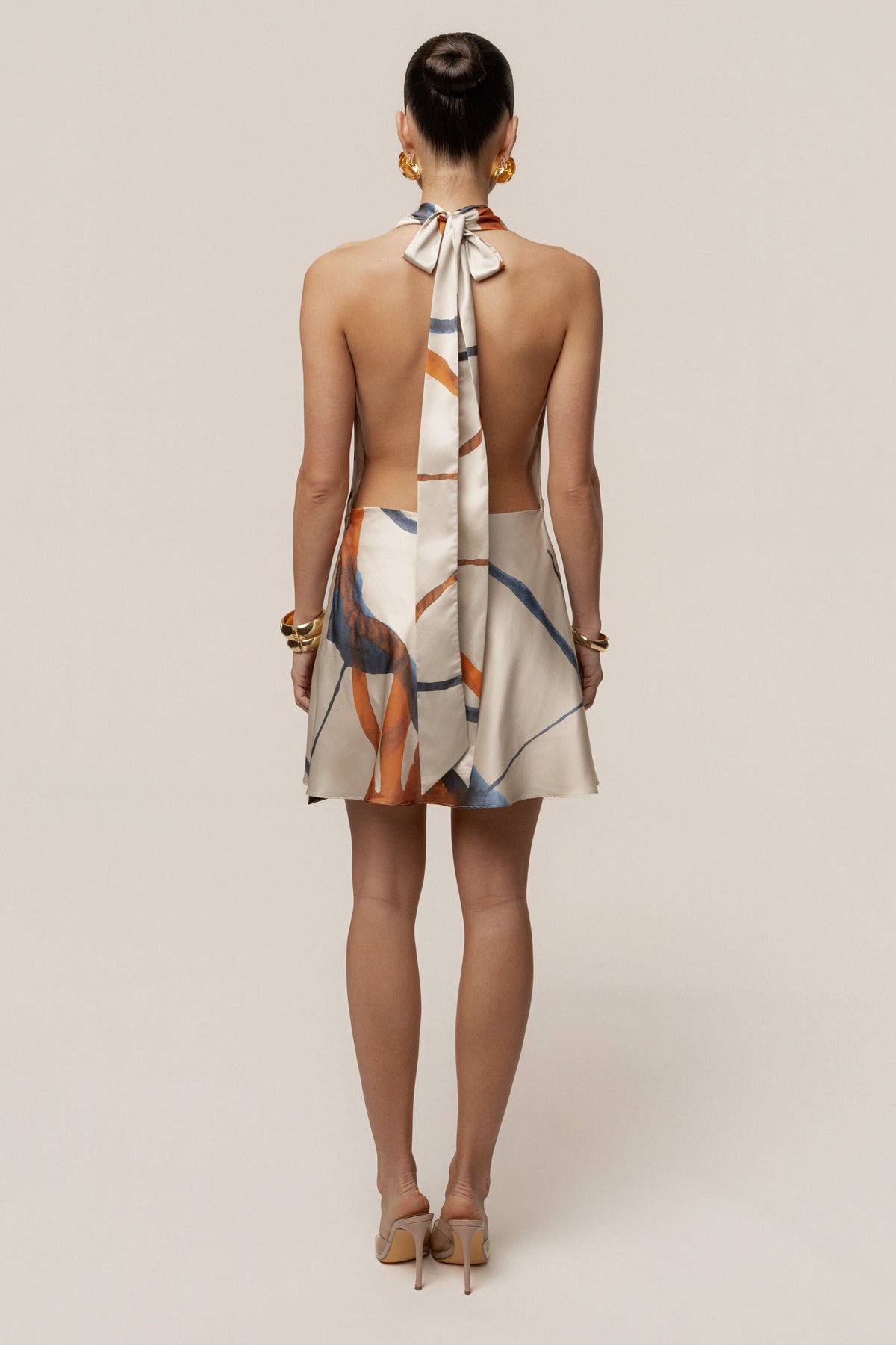 Ivory Aurora Cowl Mini Dress