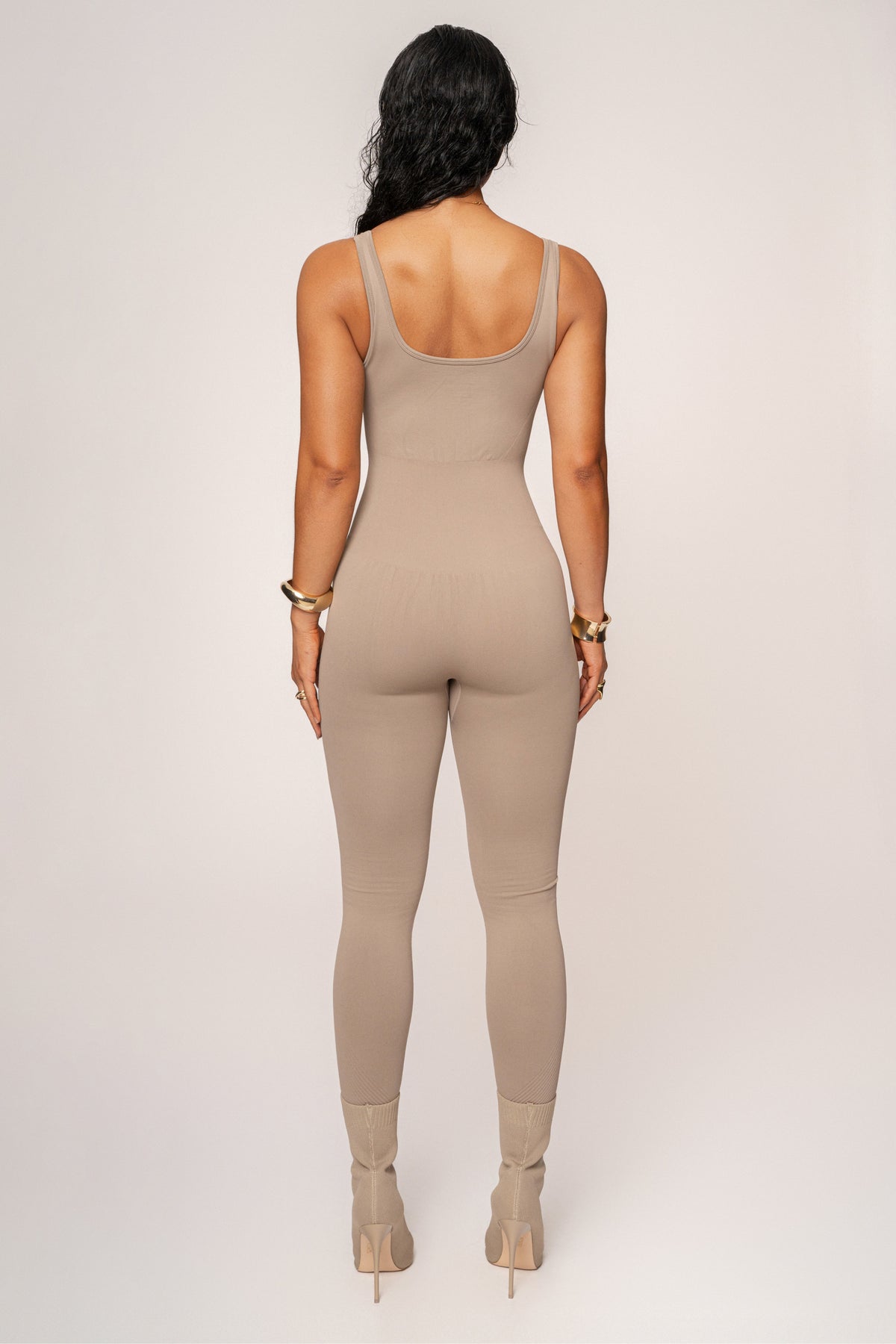 Beige Pure Form Jumpsuit