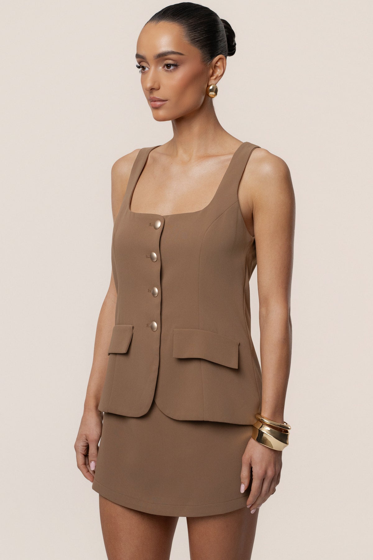 Brown All In One Romper