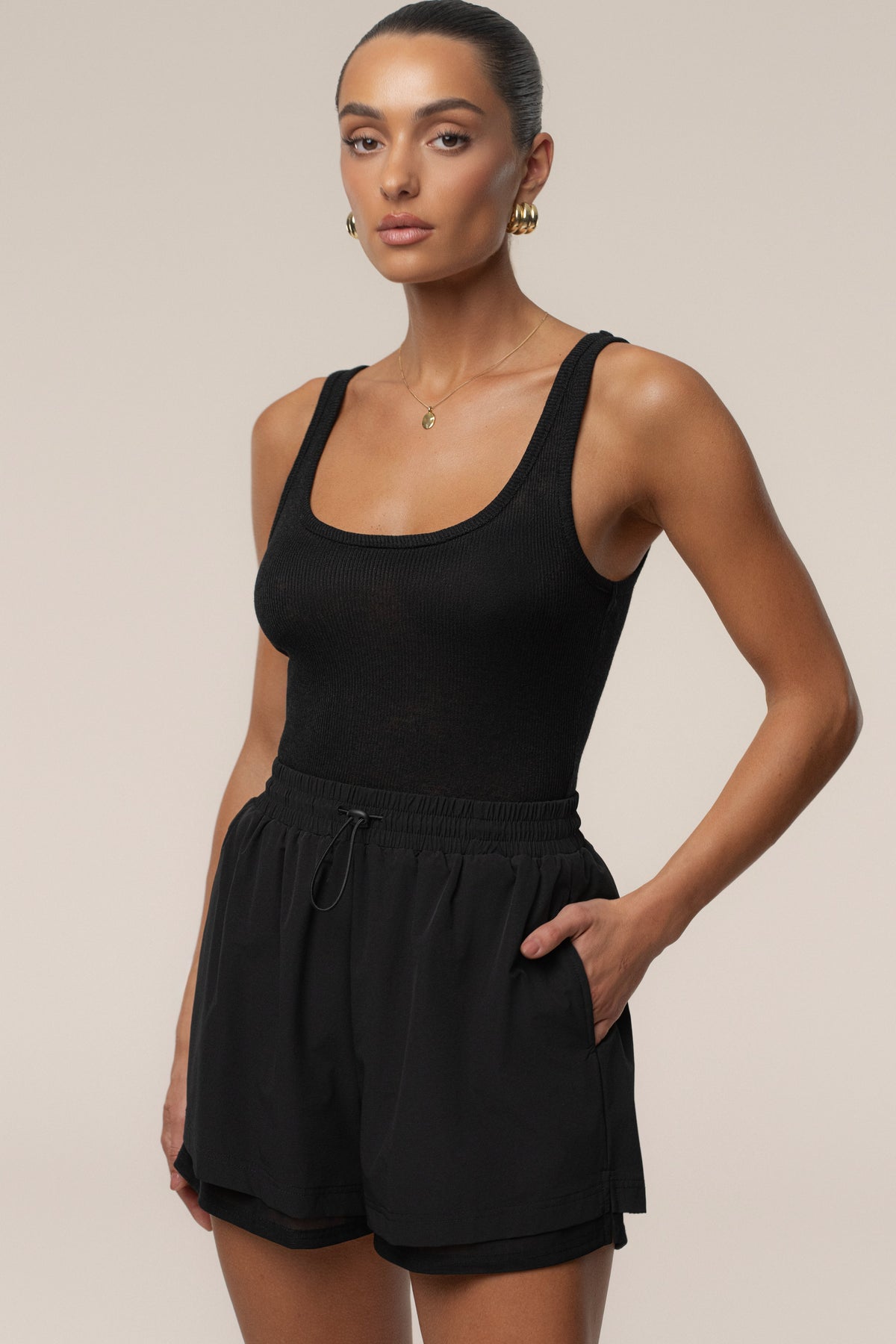 Black The Basis Knit Bodysuit