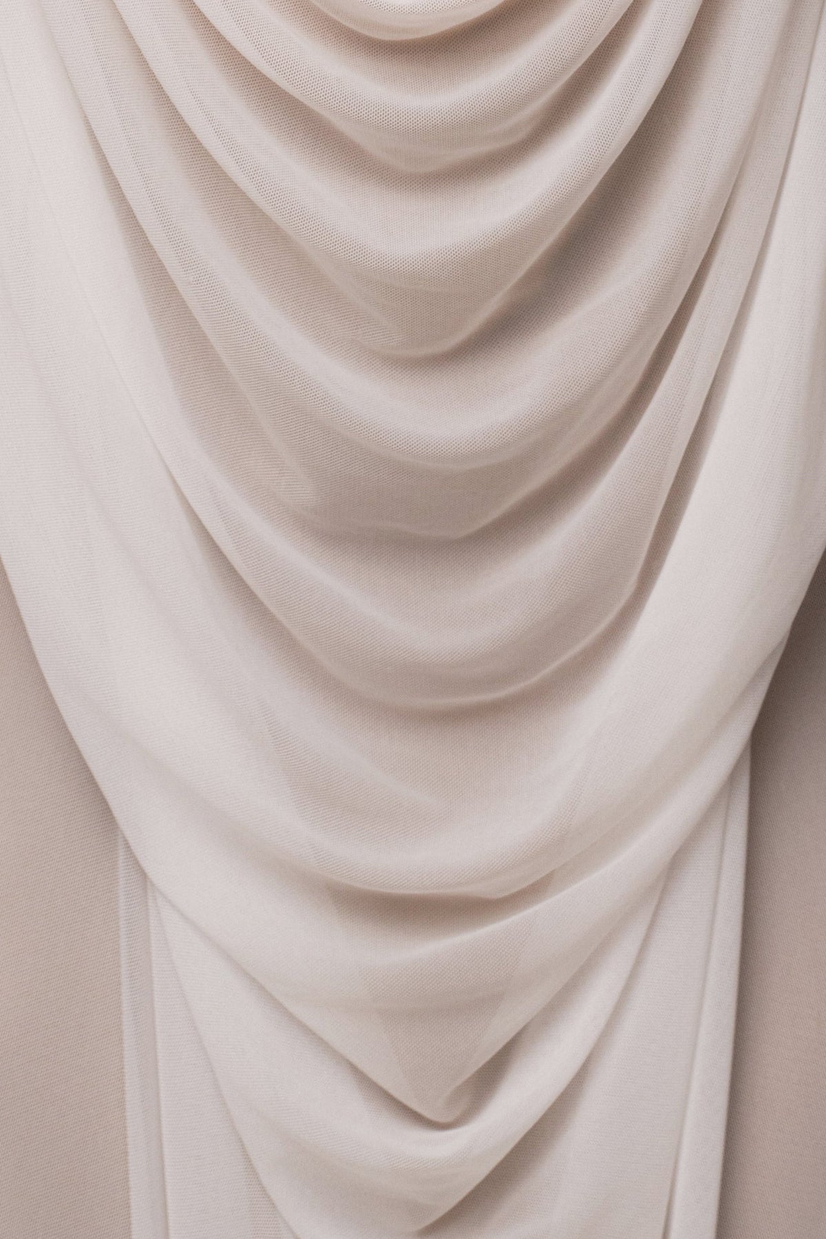 Ivory Siren Sculpted Mesh Dress