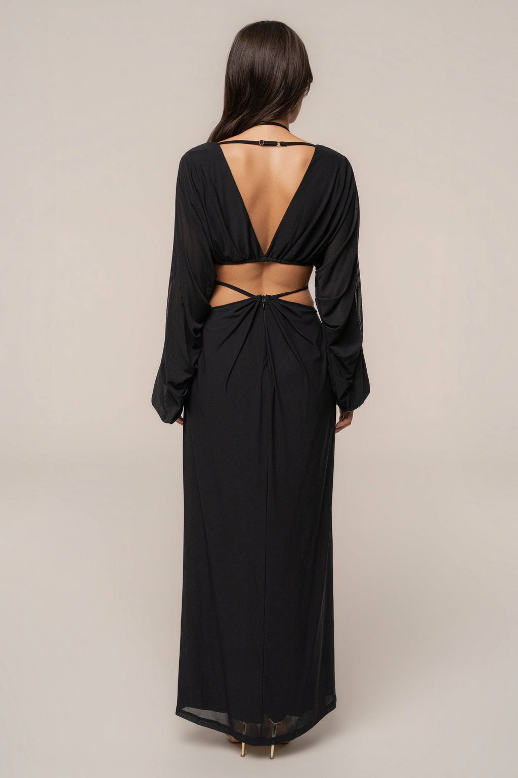 Black Selene Draped Top