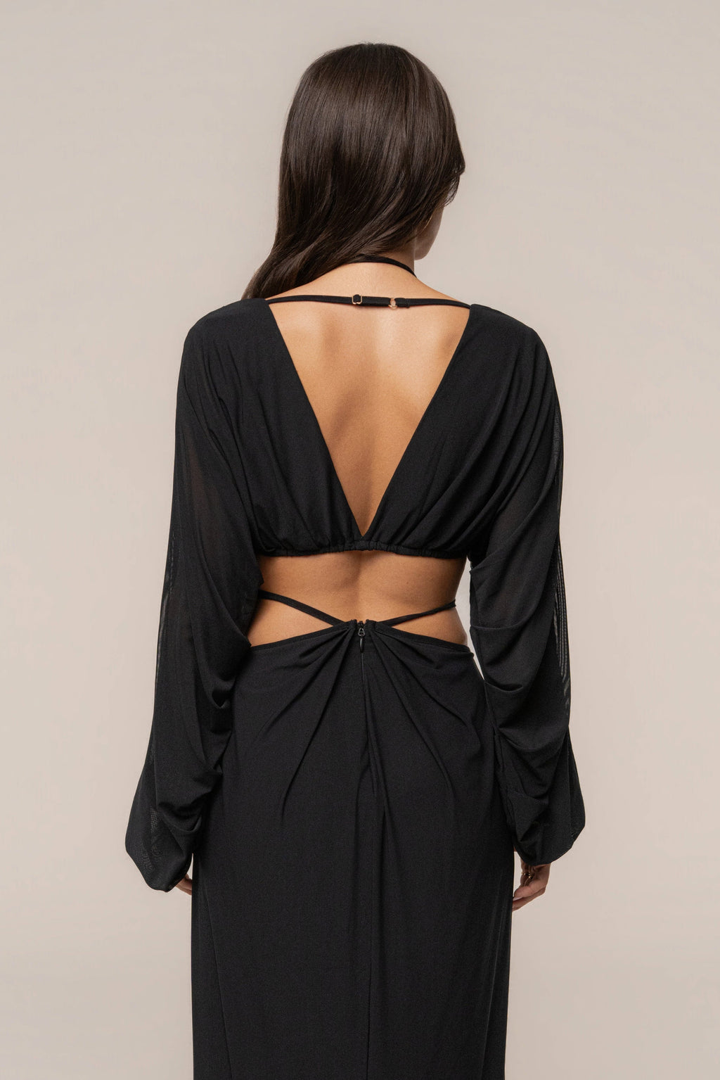 Black Selene Draped Top
