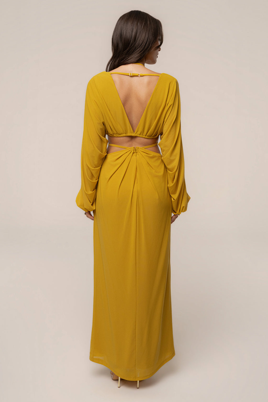 Mustard Selene Draped Top