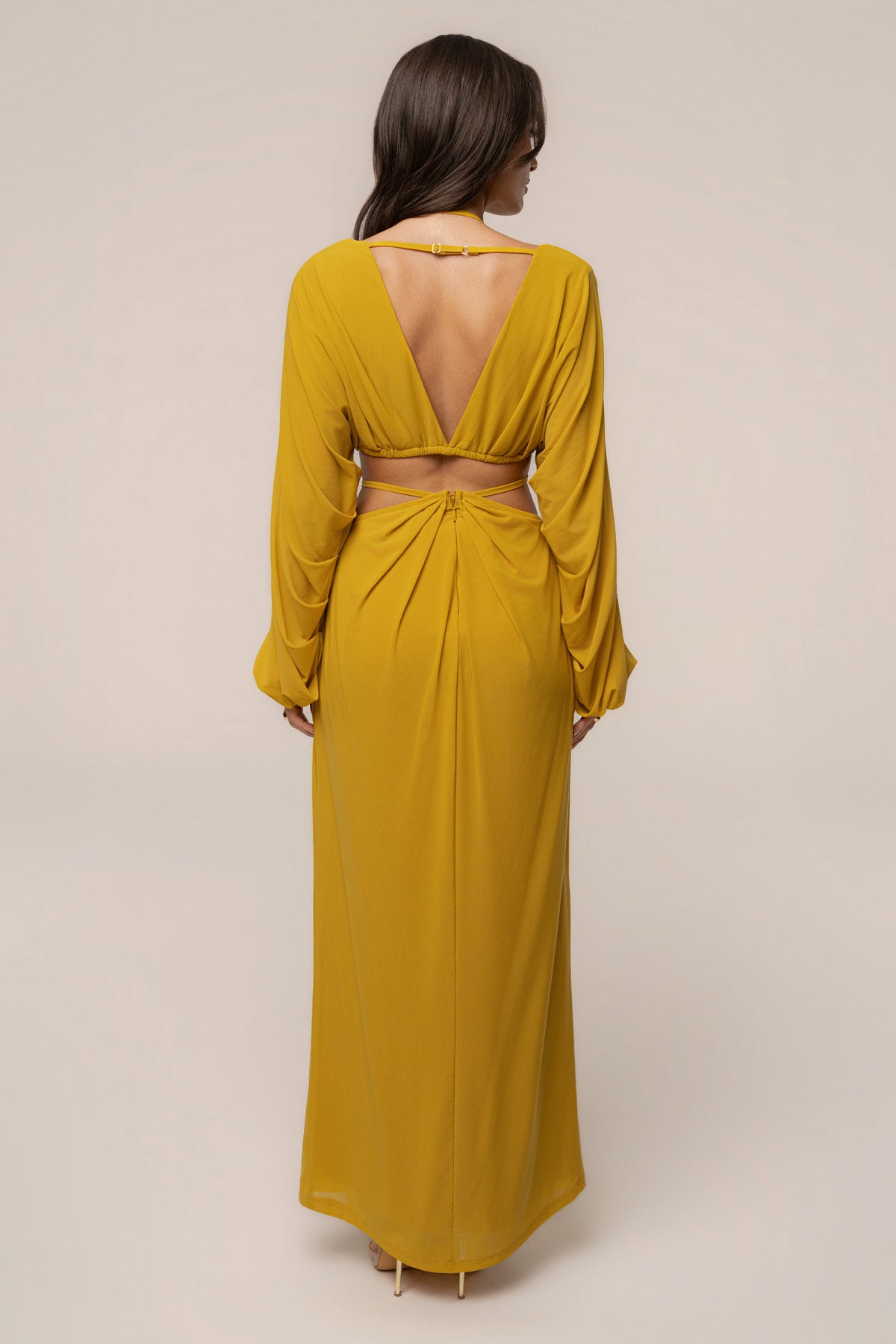Mustard Selene Draped Top