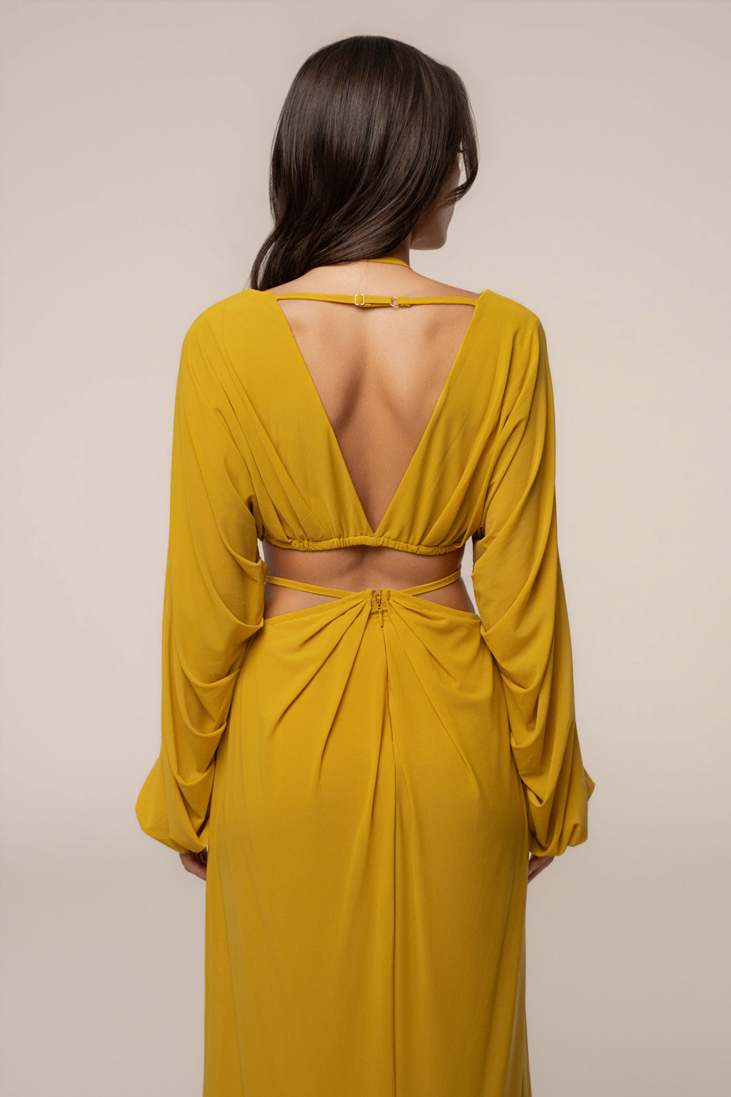 Mustard Selene Draped Top