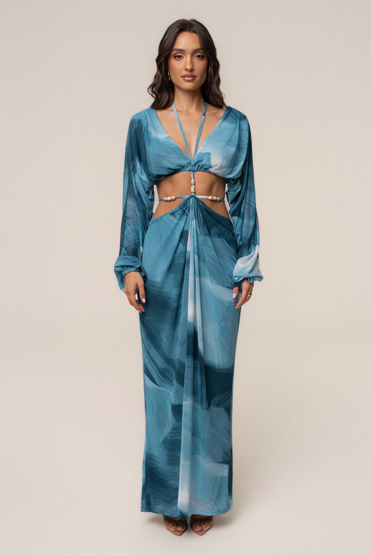 Sunset Blue  Selene Draped Top