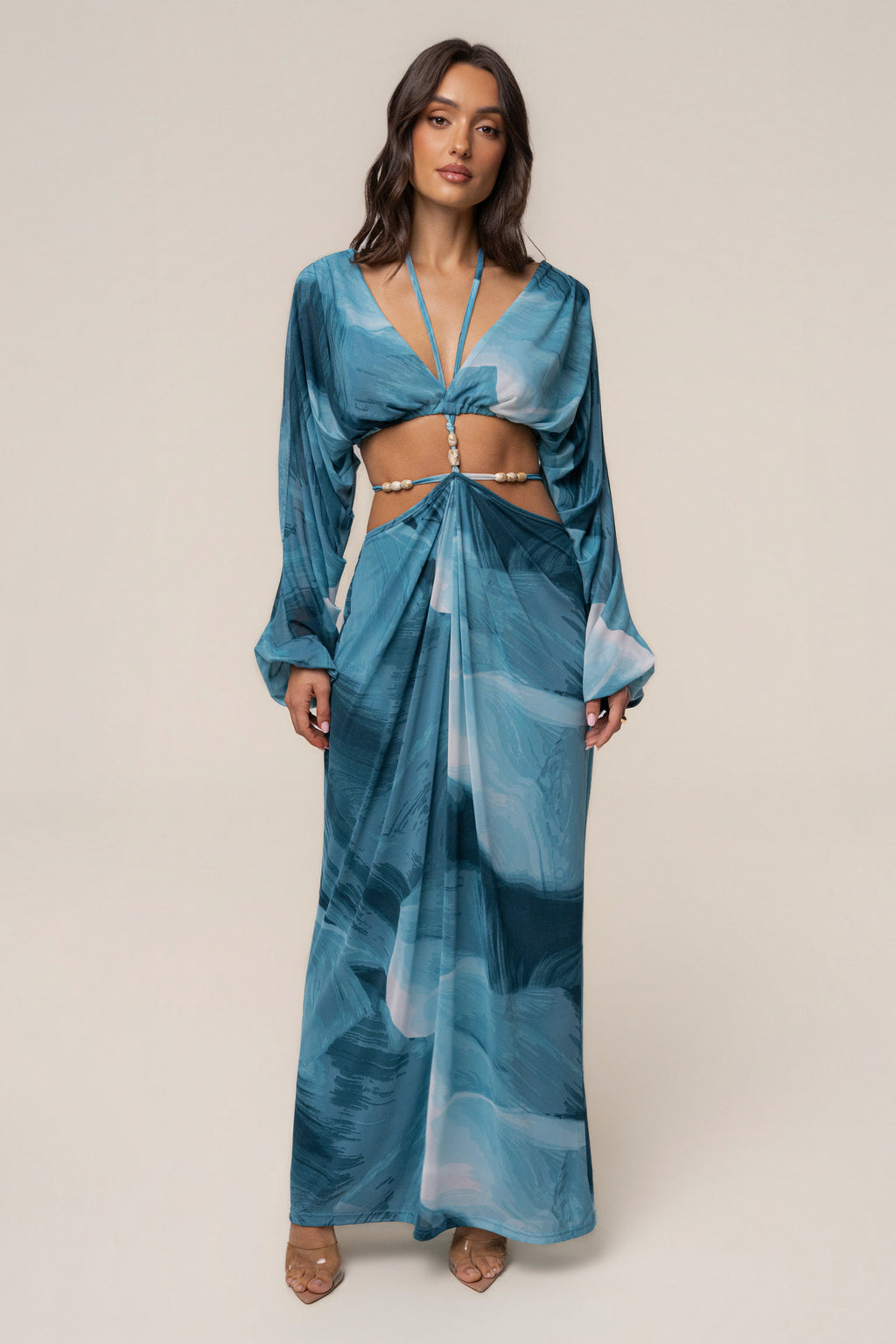 Sunset Blue  Selene Draped Top