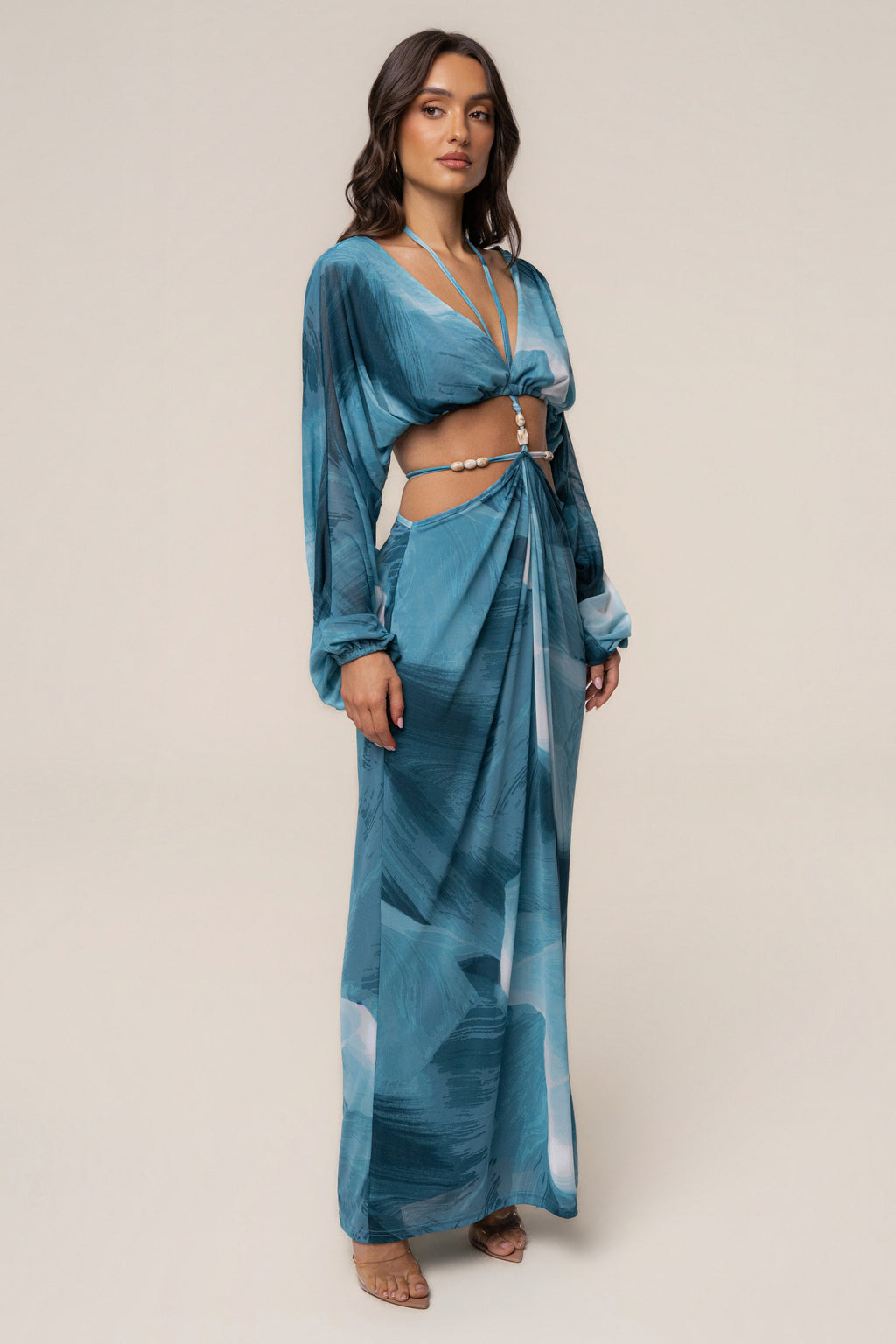 Sunset Blue  Selene Draped Top