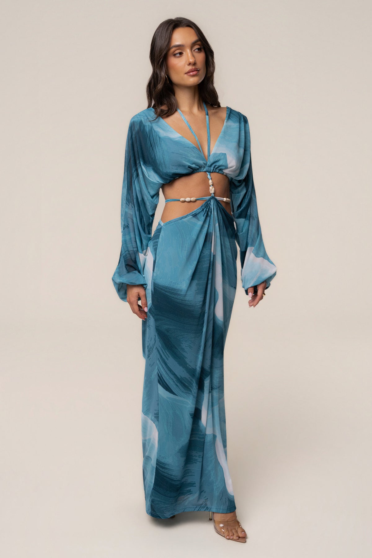 Sunset Blue  Selene Draped Top