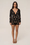 Black Flora And Form Mini Dress
