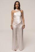 Ivory Premiere One Shoulder Jumpsuit