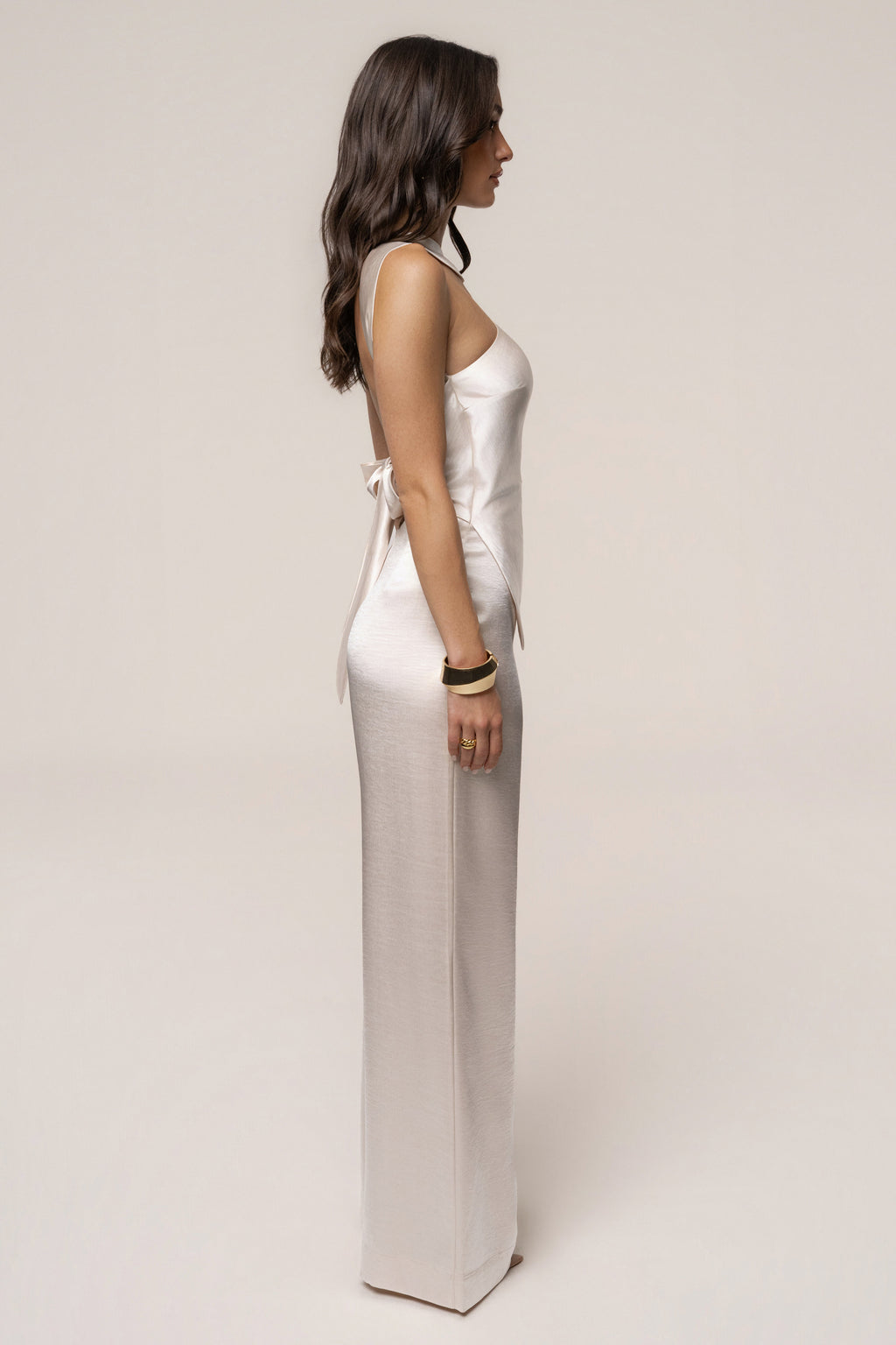Ivory Premiere One Shoulder Jumpsuit