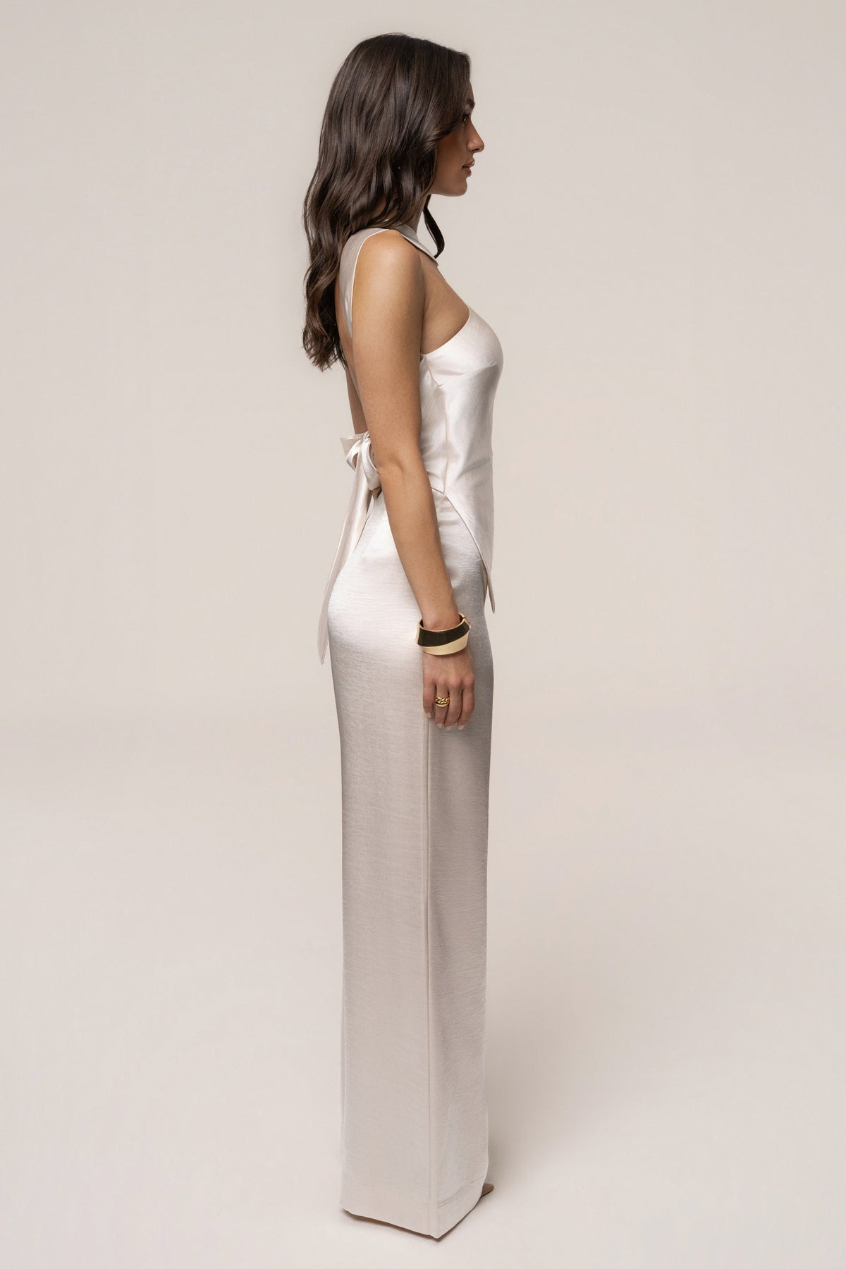 Ivory Premiere One Shoulder Jumpsuit