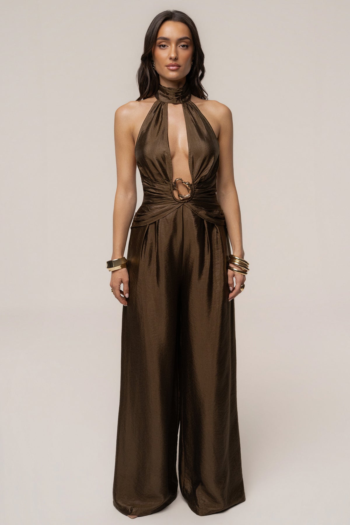 Olive Accent Jumpsuit