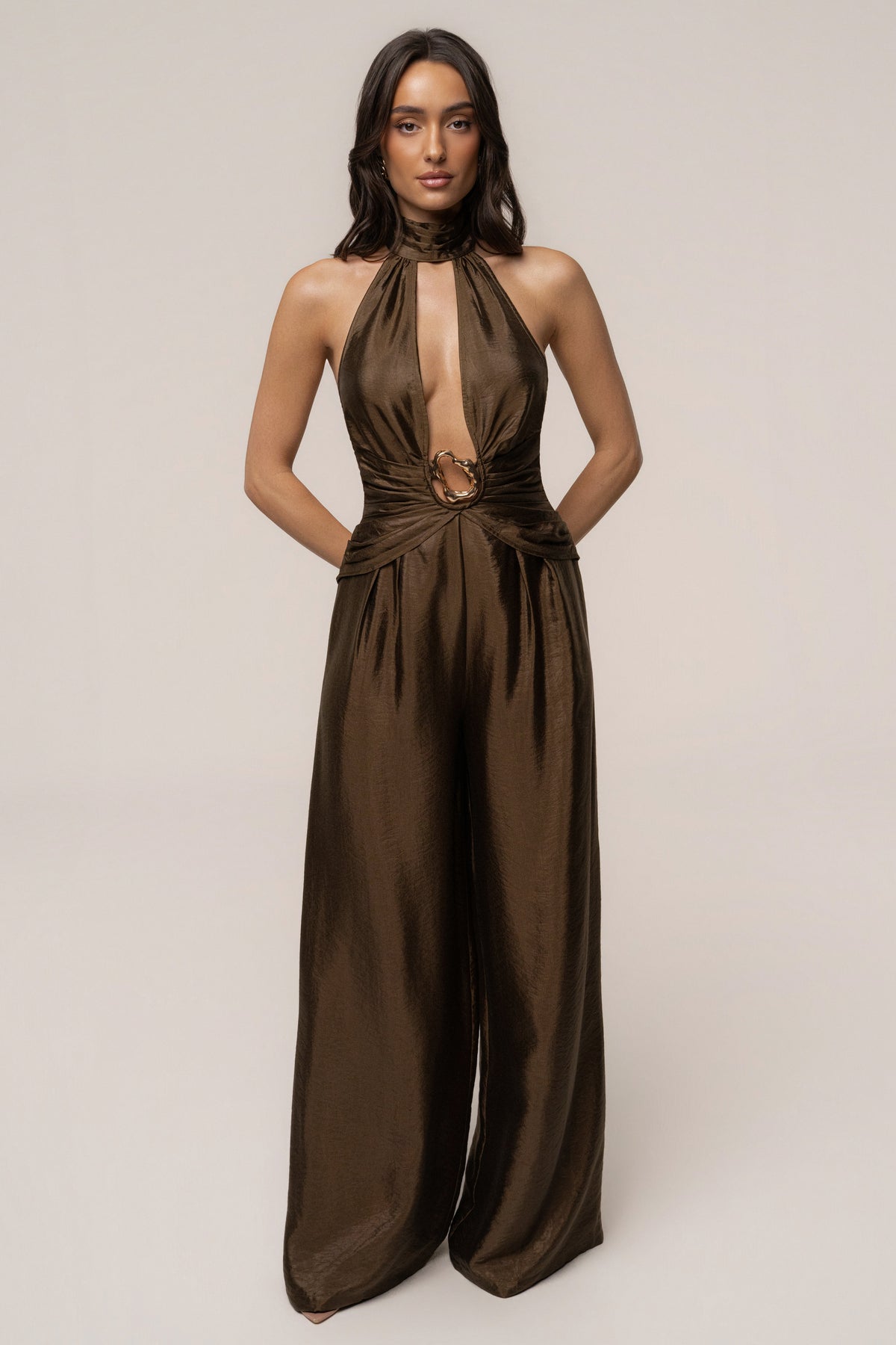 Olive Accent Jumpsuit