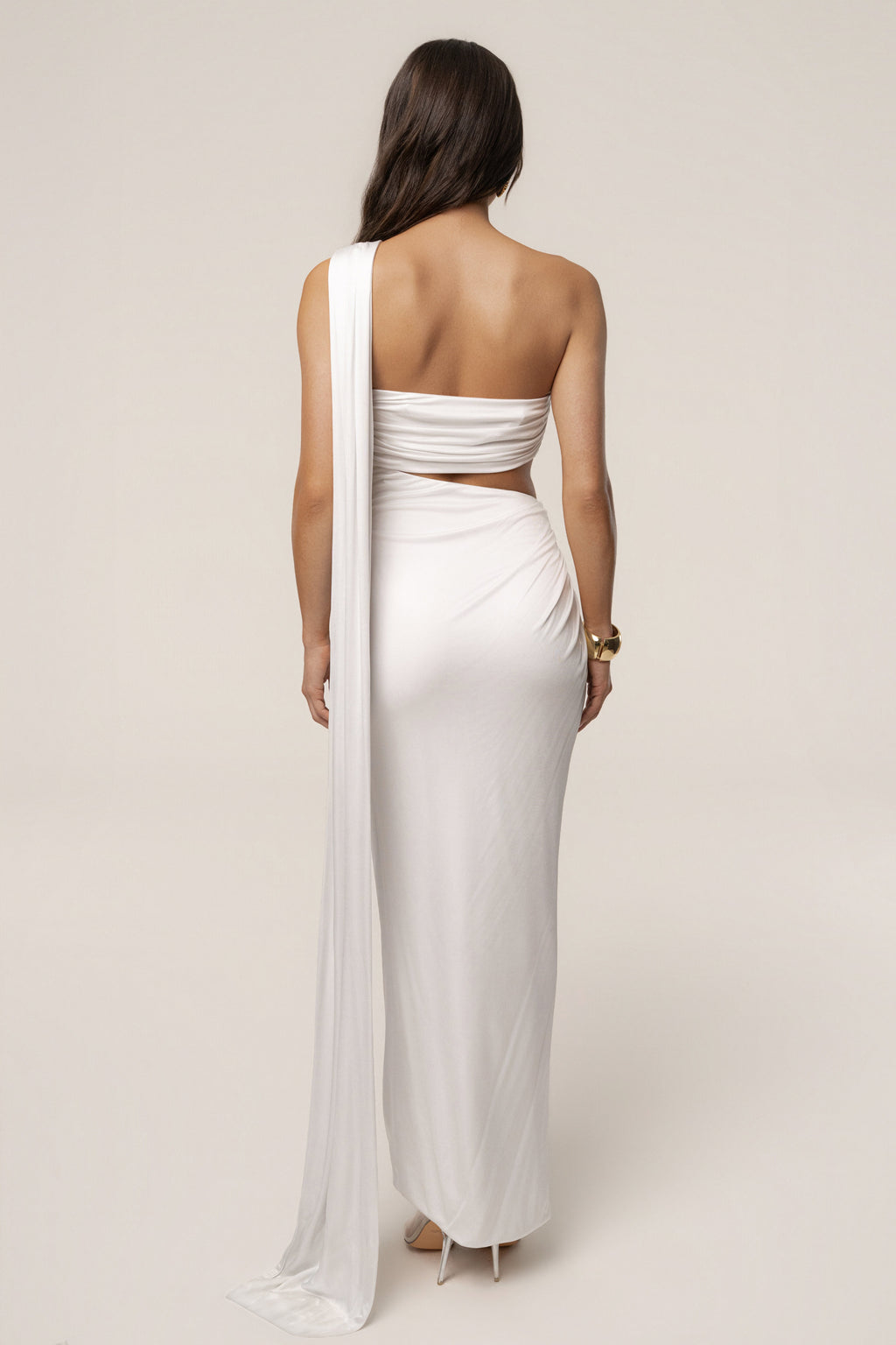 Ivory Love And Legacy Draped Dress