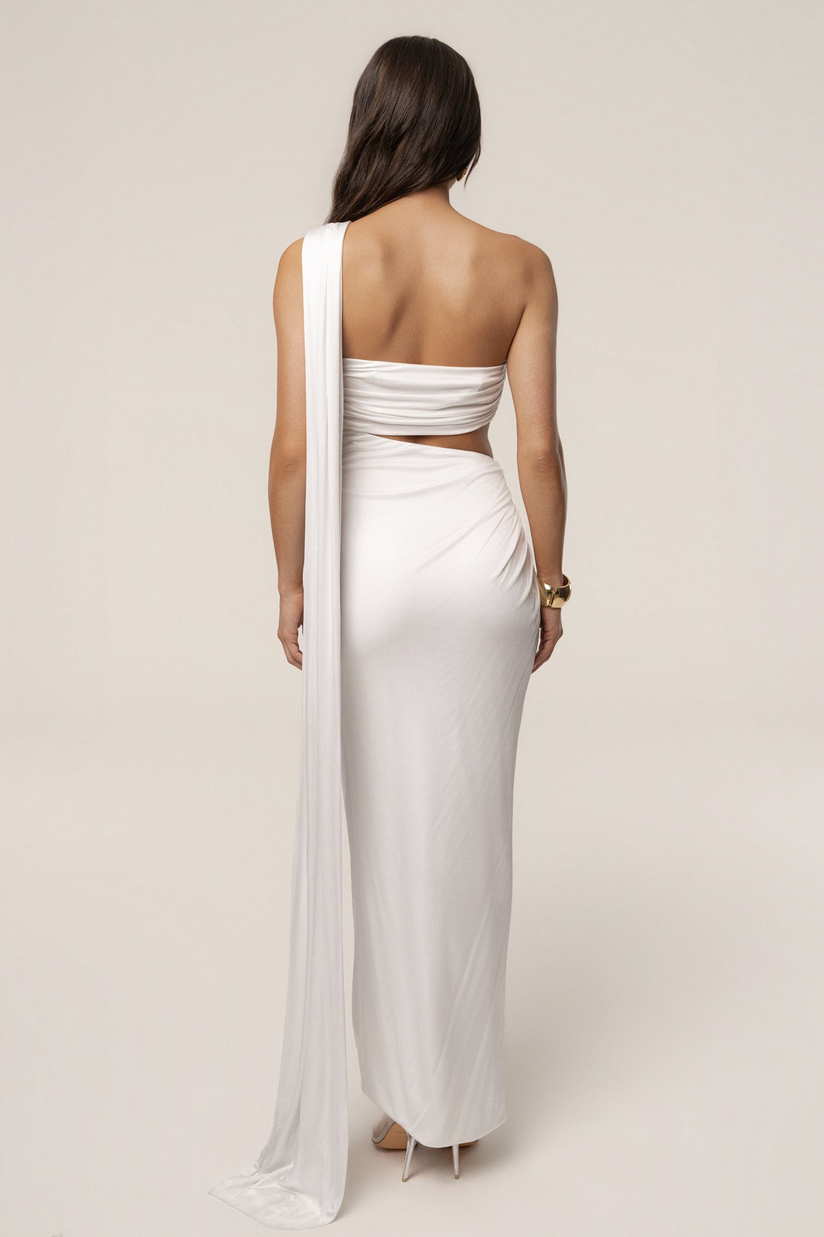 Ivory Love And Legacy Draped Dress