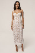 White Love Reign Lace Midi Dress