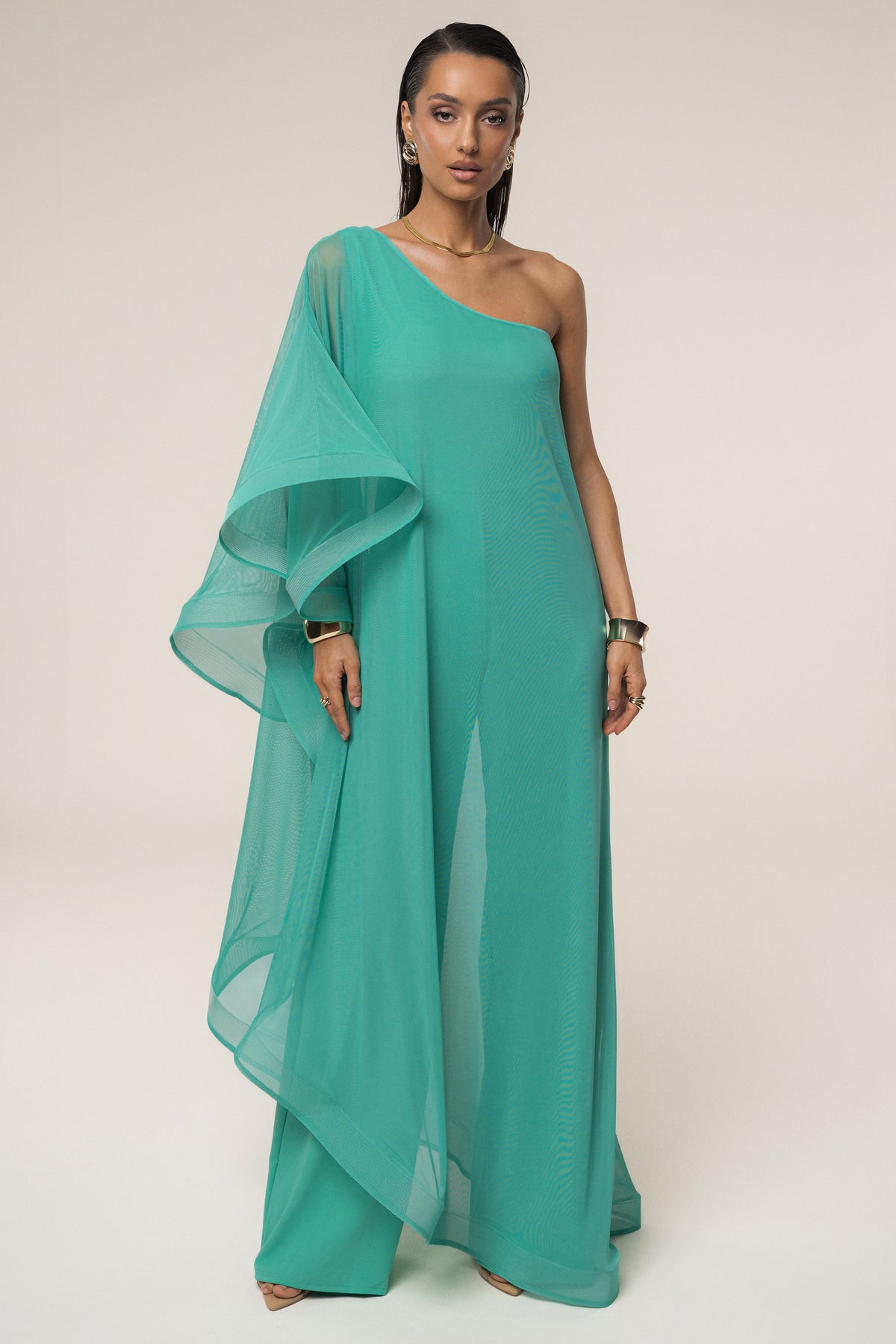 Green New Waves Jumpsuit