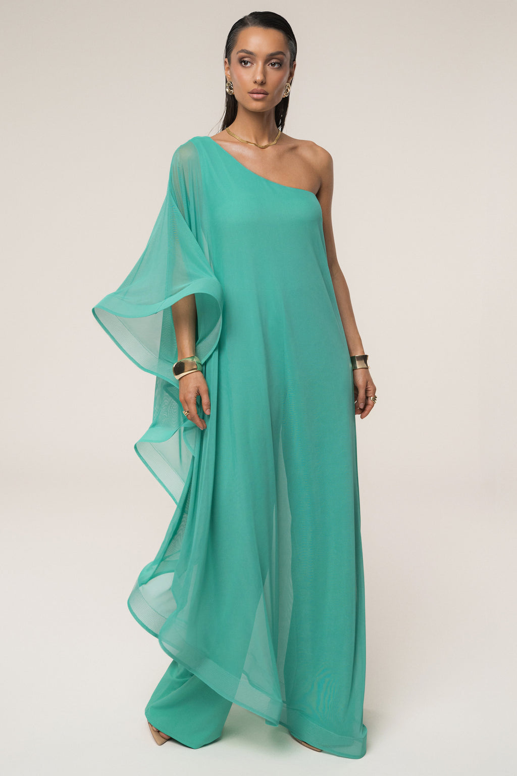 Green New Waves Jumpsuit