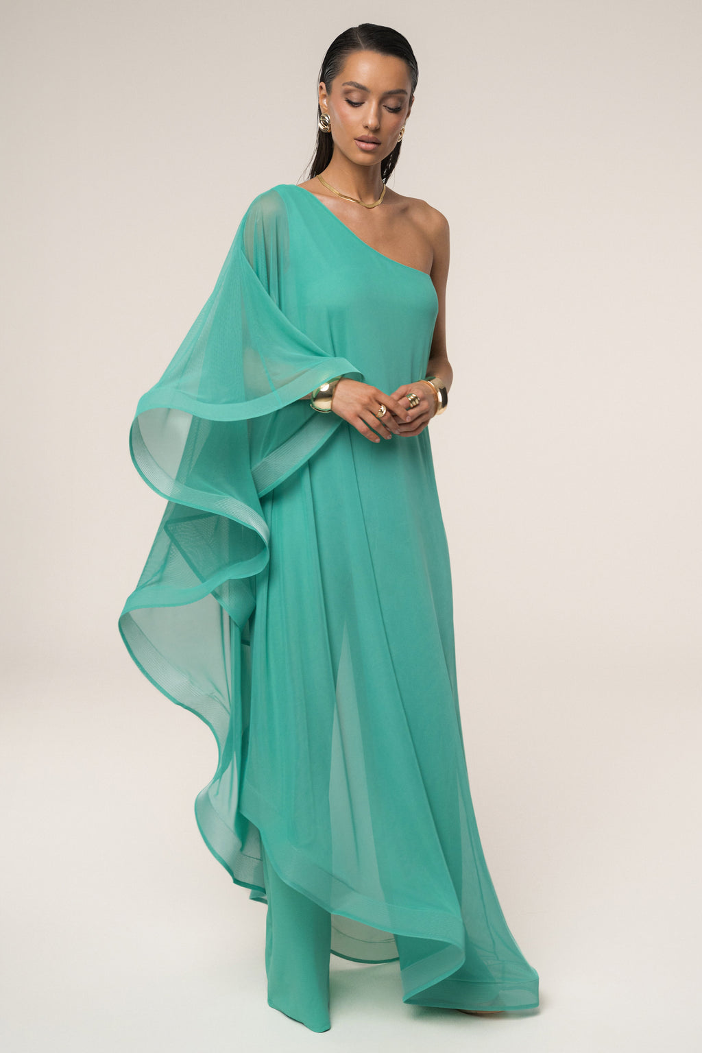 Green New Waves Jumpsuit