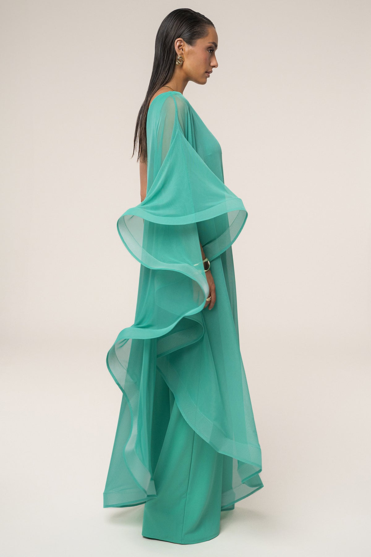 Green New Waves Jumpsuit