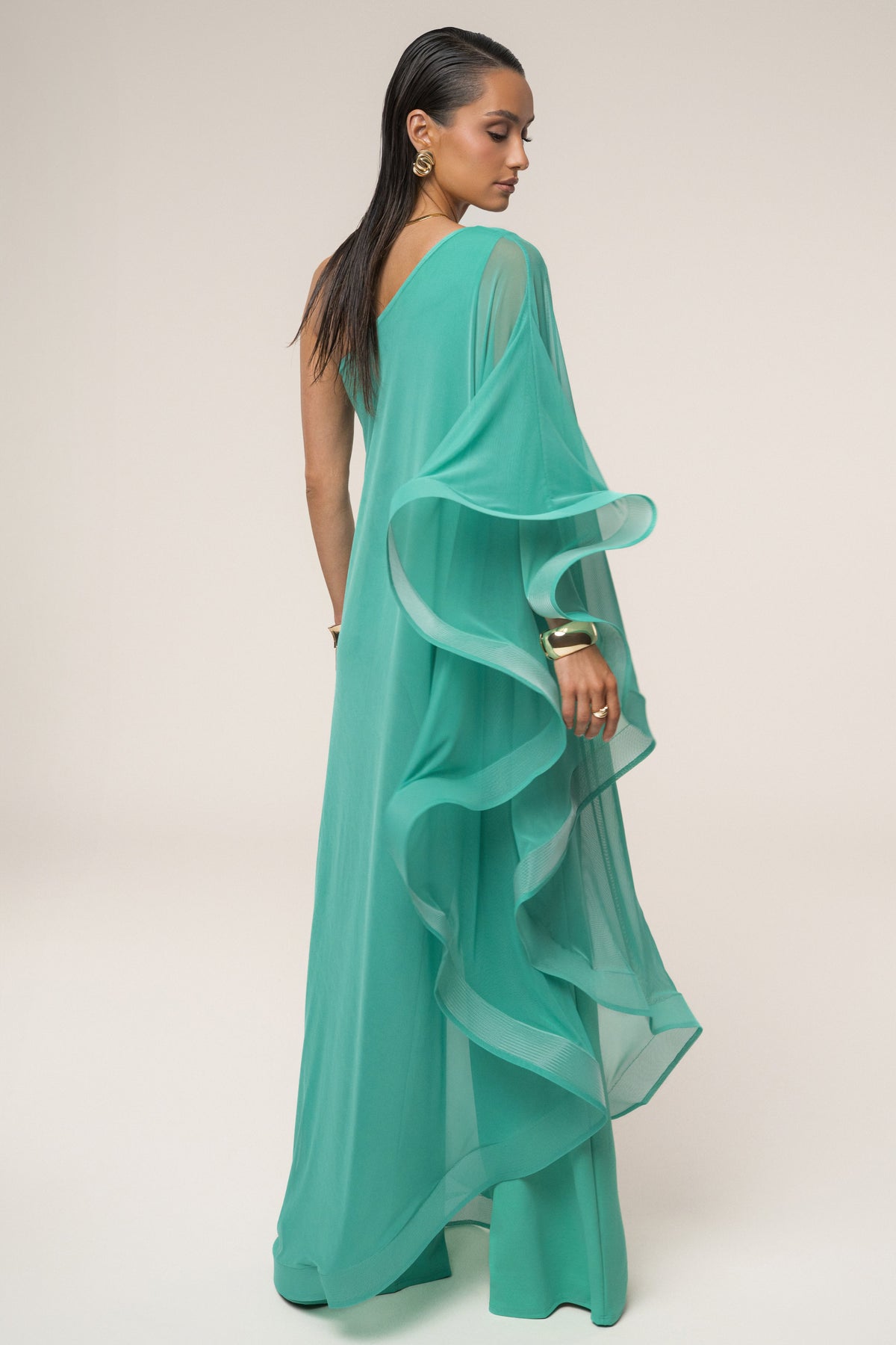 Green New Waves Jumpsuit