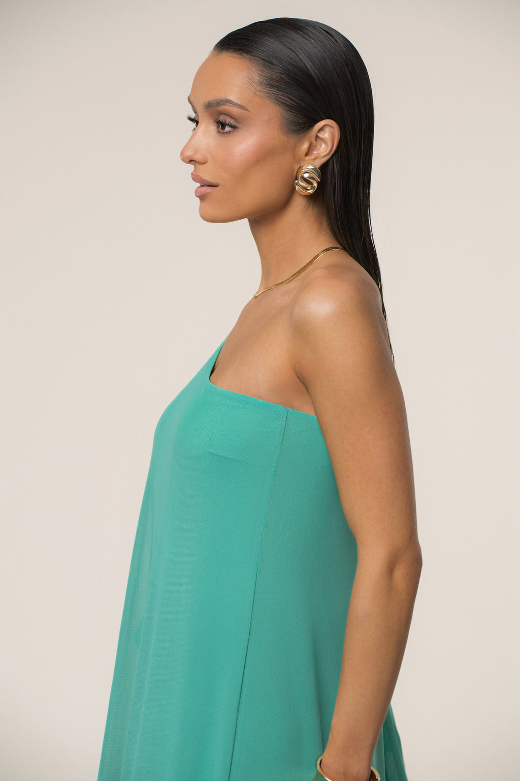 Green New Waves Jumpsuit
