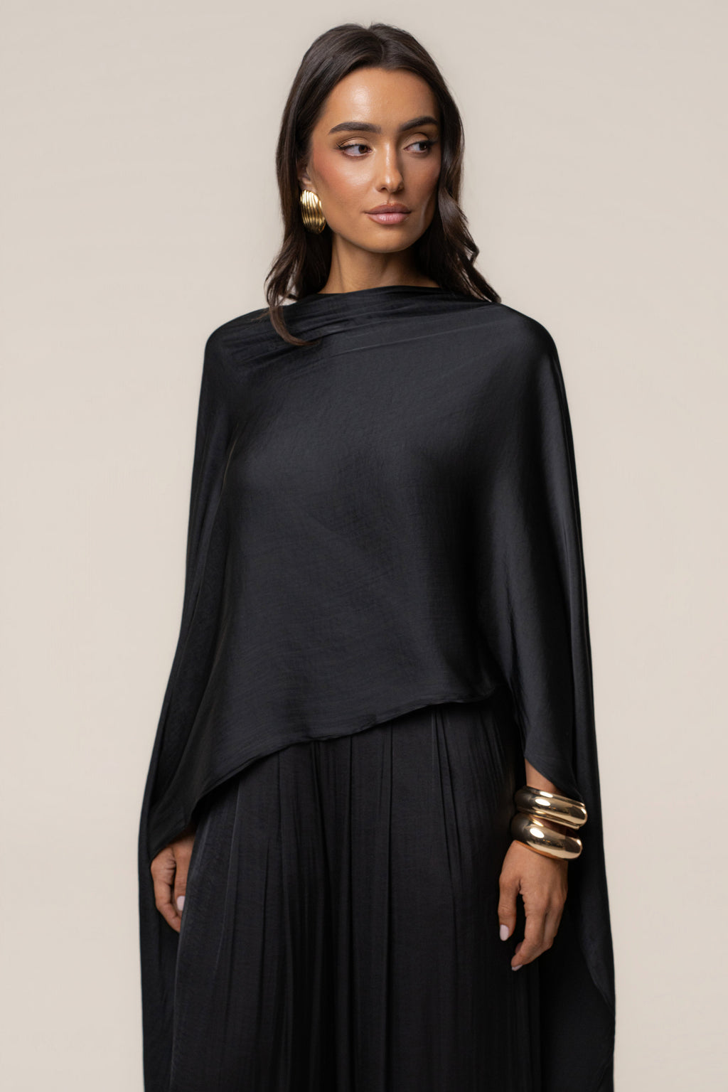Black Marina Multi-Wrap Scarf