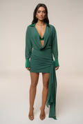 Green Midnight Confidence Mini Dress