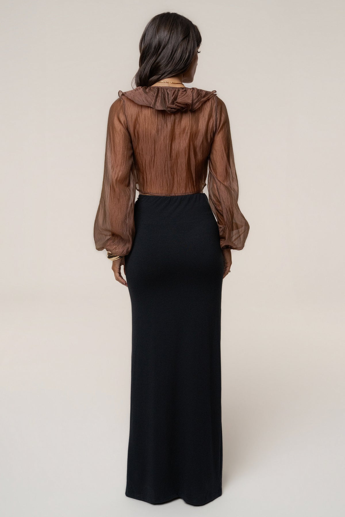 Bronze Delilah Ruffled Top