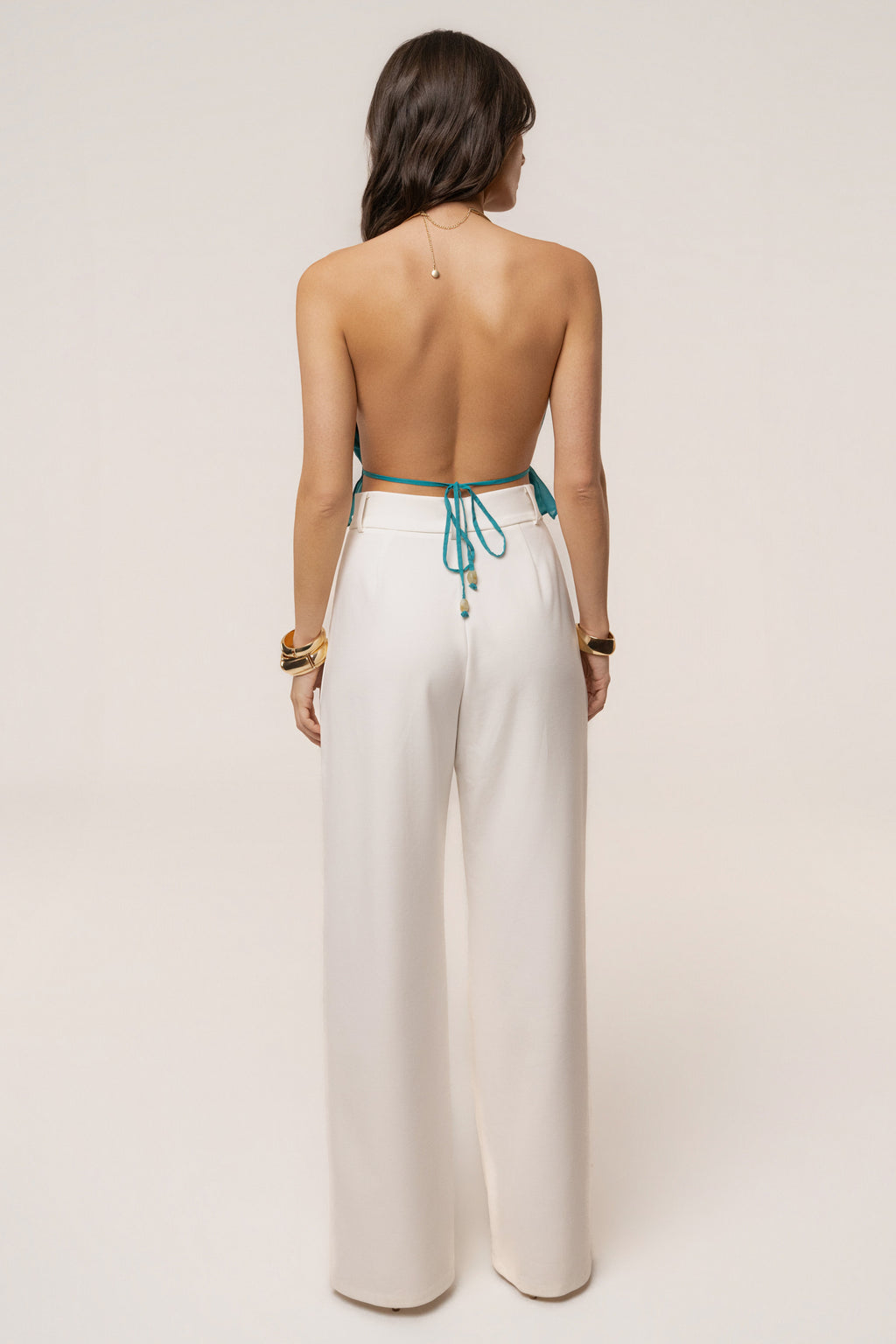 Aqua Moonlit Coast Halter Top
