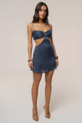 Blue Sweet Bloom Mini Dress