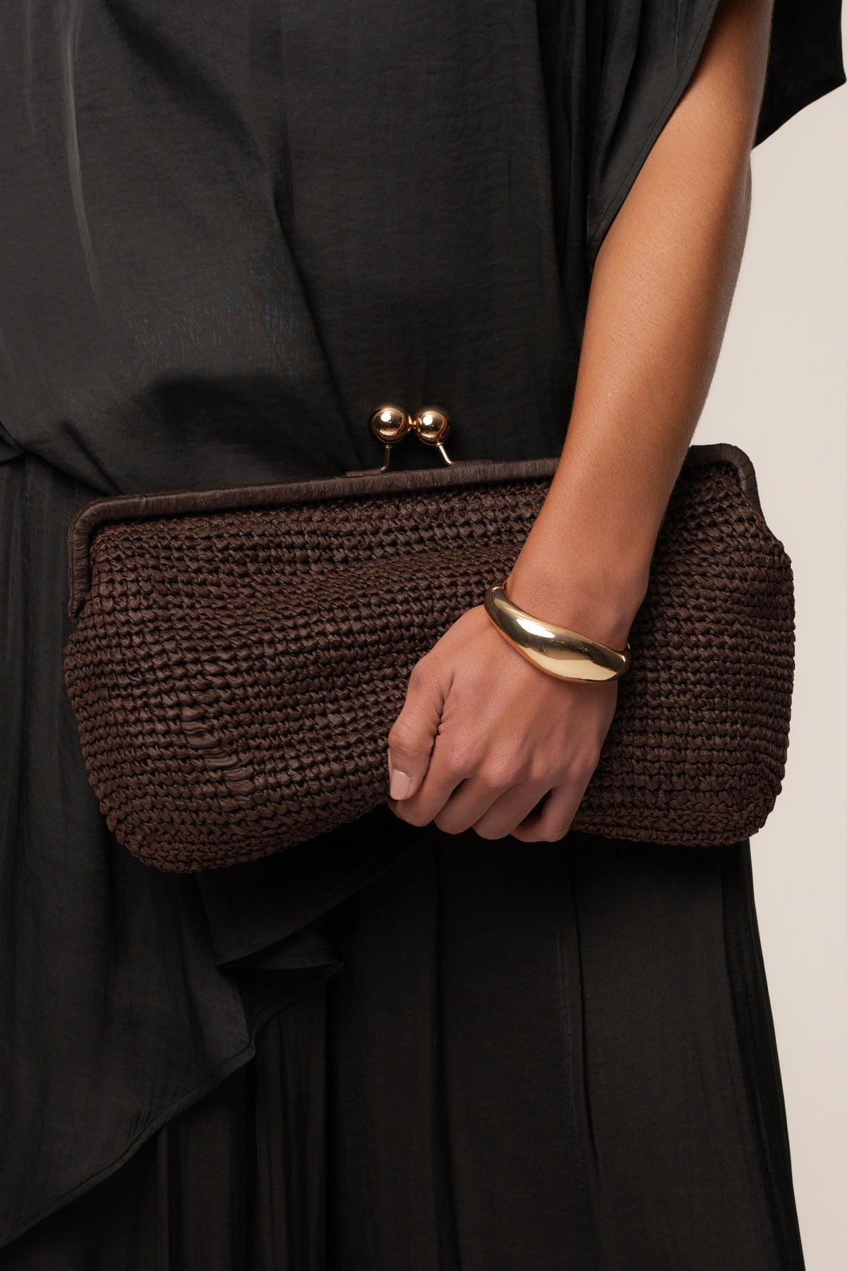 Chocolate Sunkissed Clasp Clutch