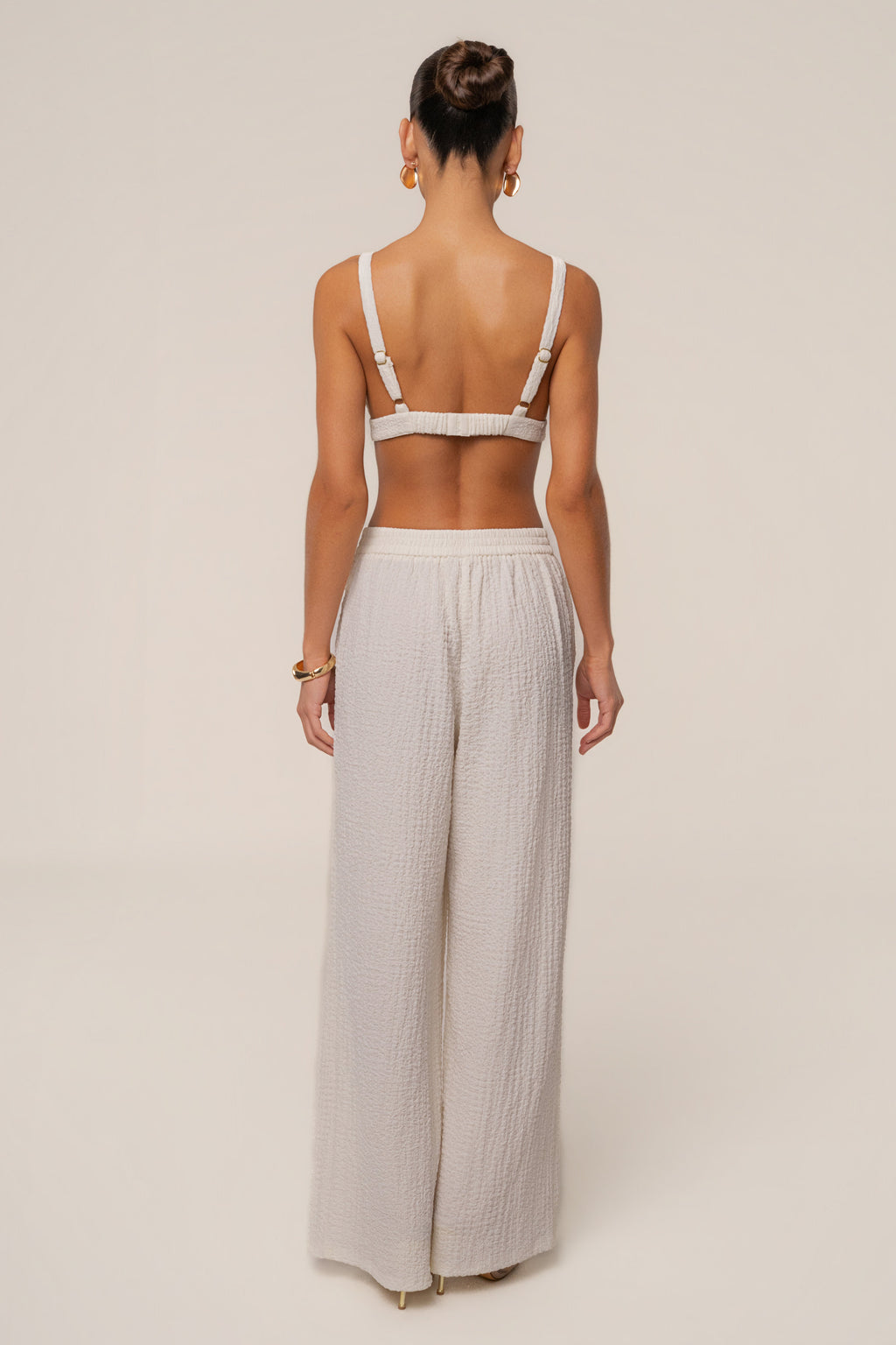 Ivory Dockside Crepe Knit Bralette