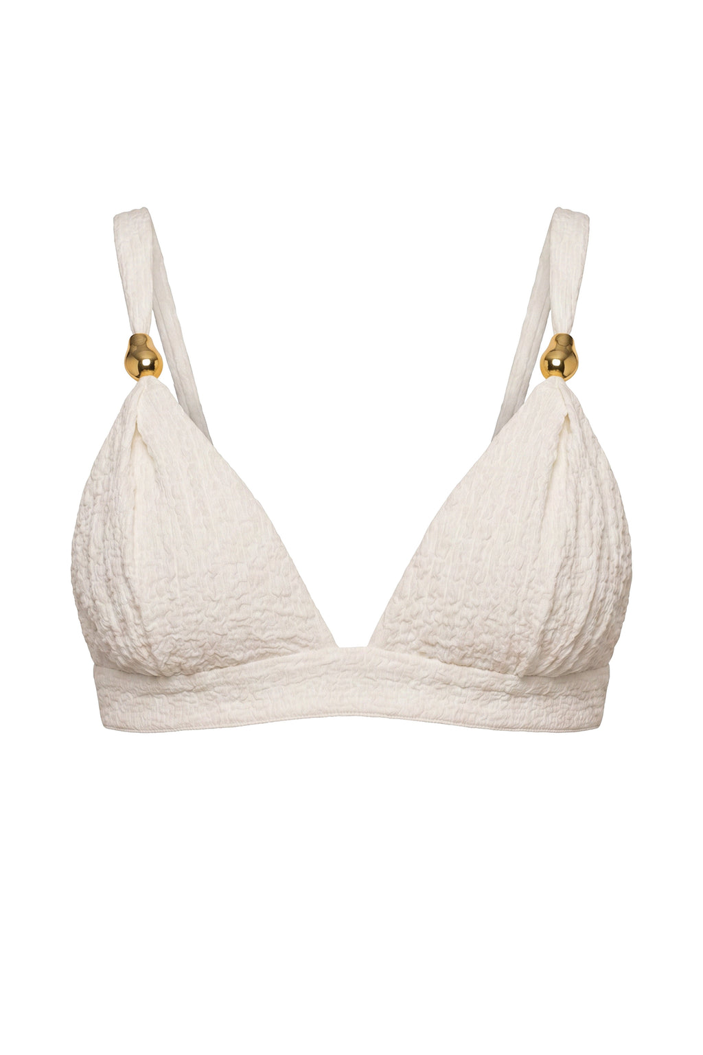 Ivory Dockside Crepe Knit Bralette