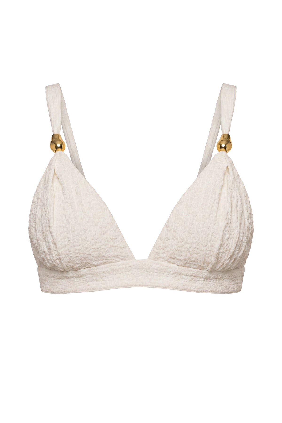Ivory Dockside Crepe Knit Bralette