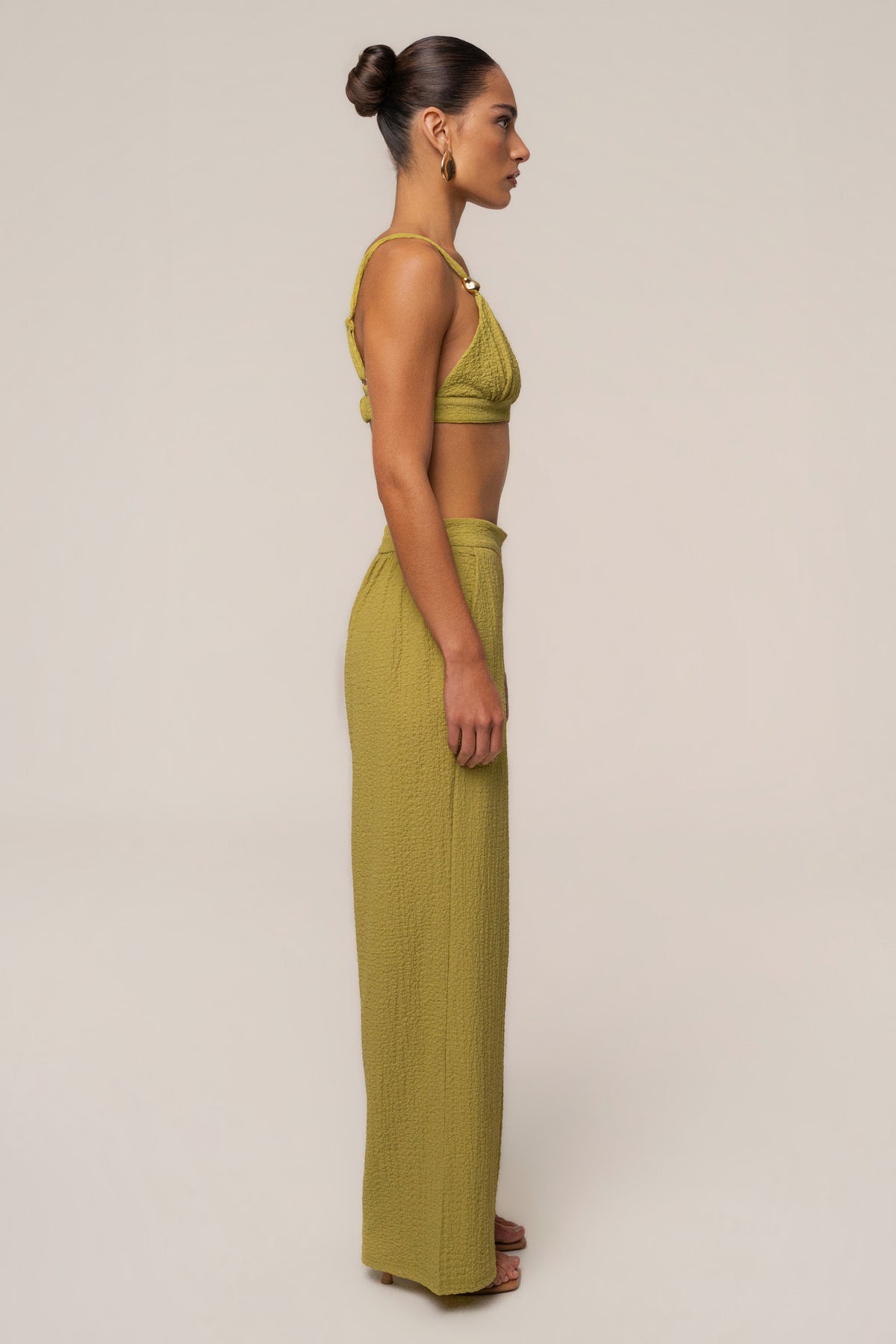 Lime Dockside Crepe Knit Bralette