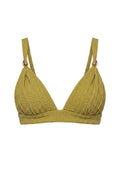 Lime Dockside Crepe Knit Bralette