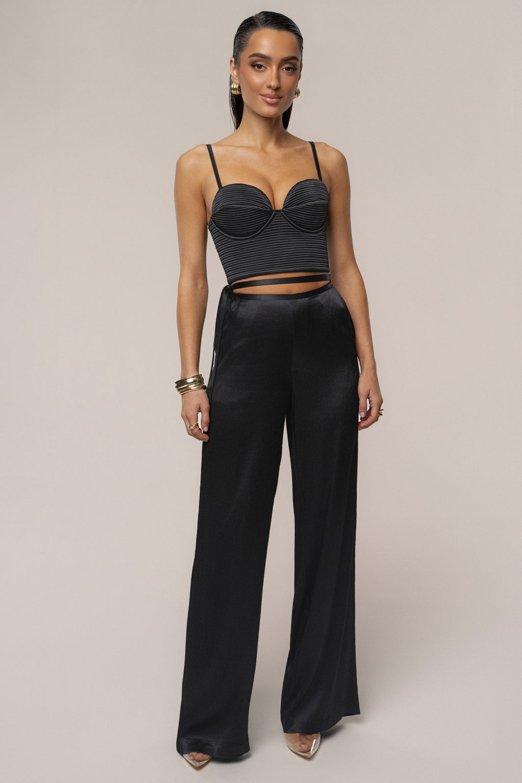 Black Thalia Textured Bustier