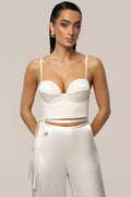 Champagne Thalia Textured Bustier