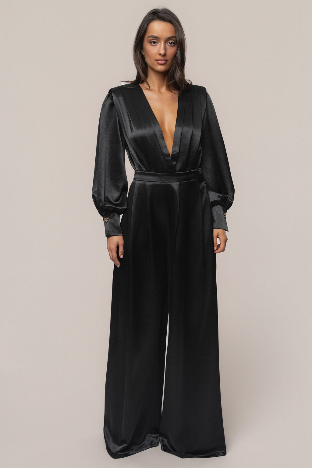 Black Satin Radiance Bodysuit