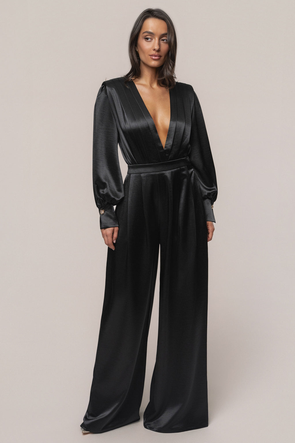 Black Satin Radiance Bodysuit