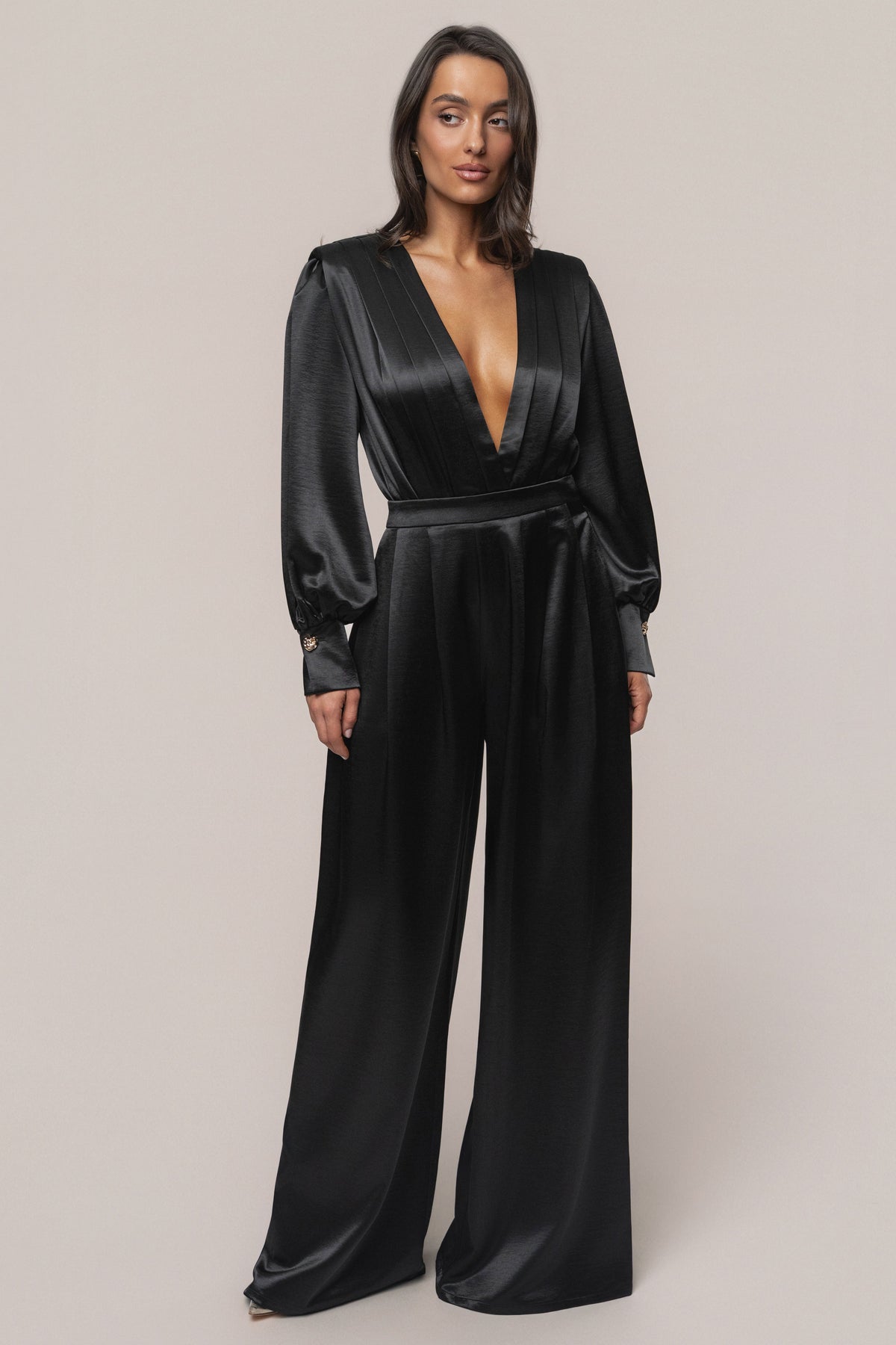 Black Satin Radiance Bodysuit