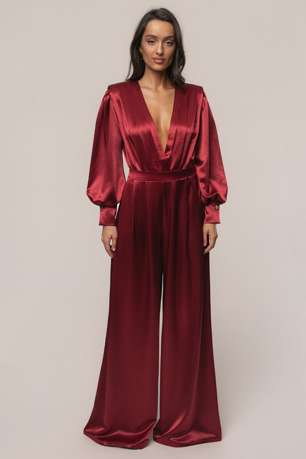 Burgundy Satin Radiance Bodysuit