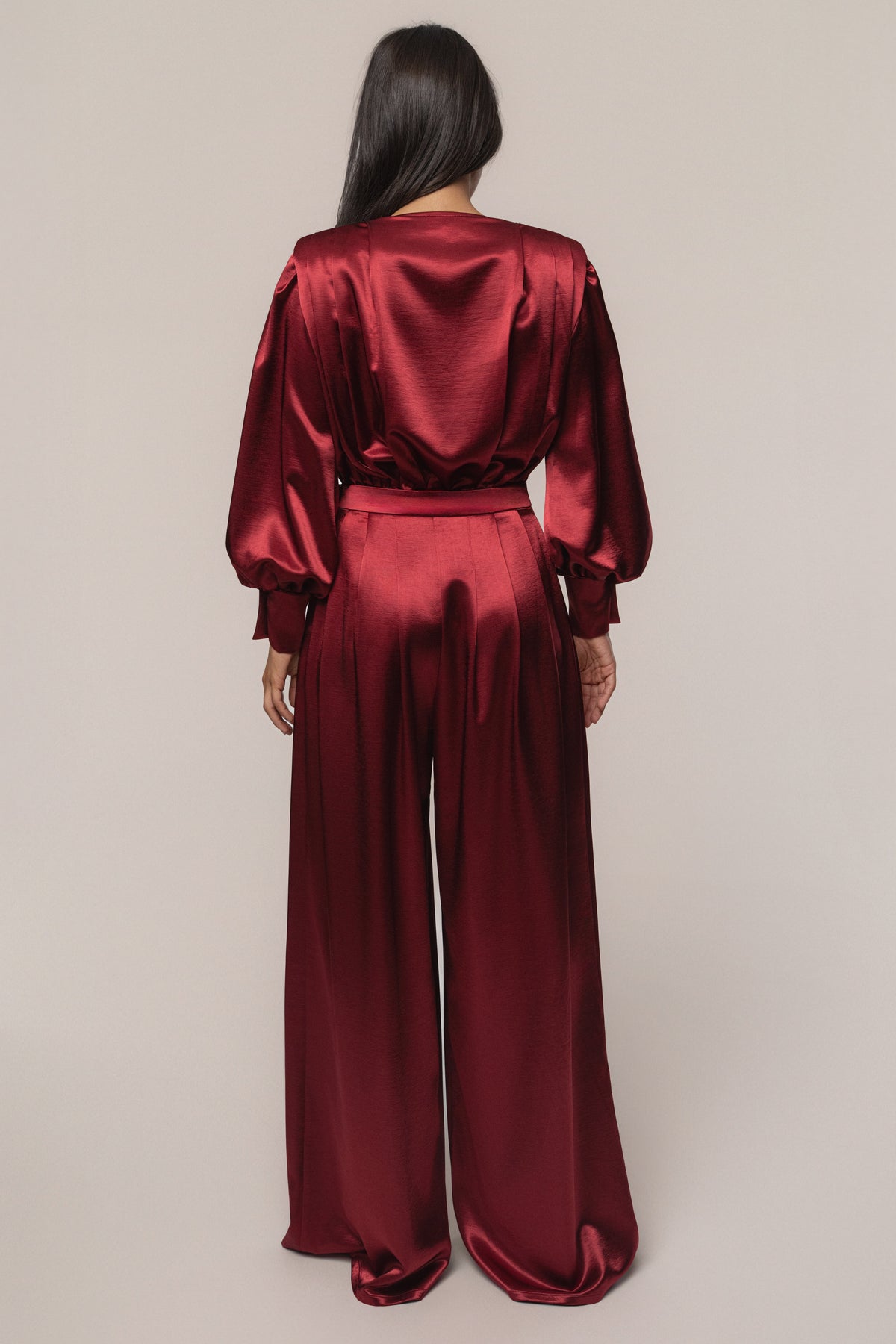 Burgundy Satin Radiance Bodysuit