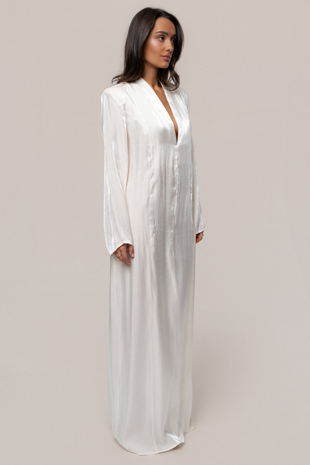 Ivory Evergreen Nights Maxi Dress